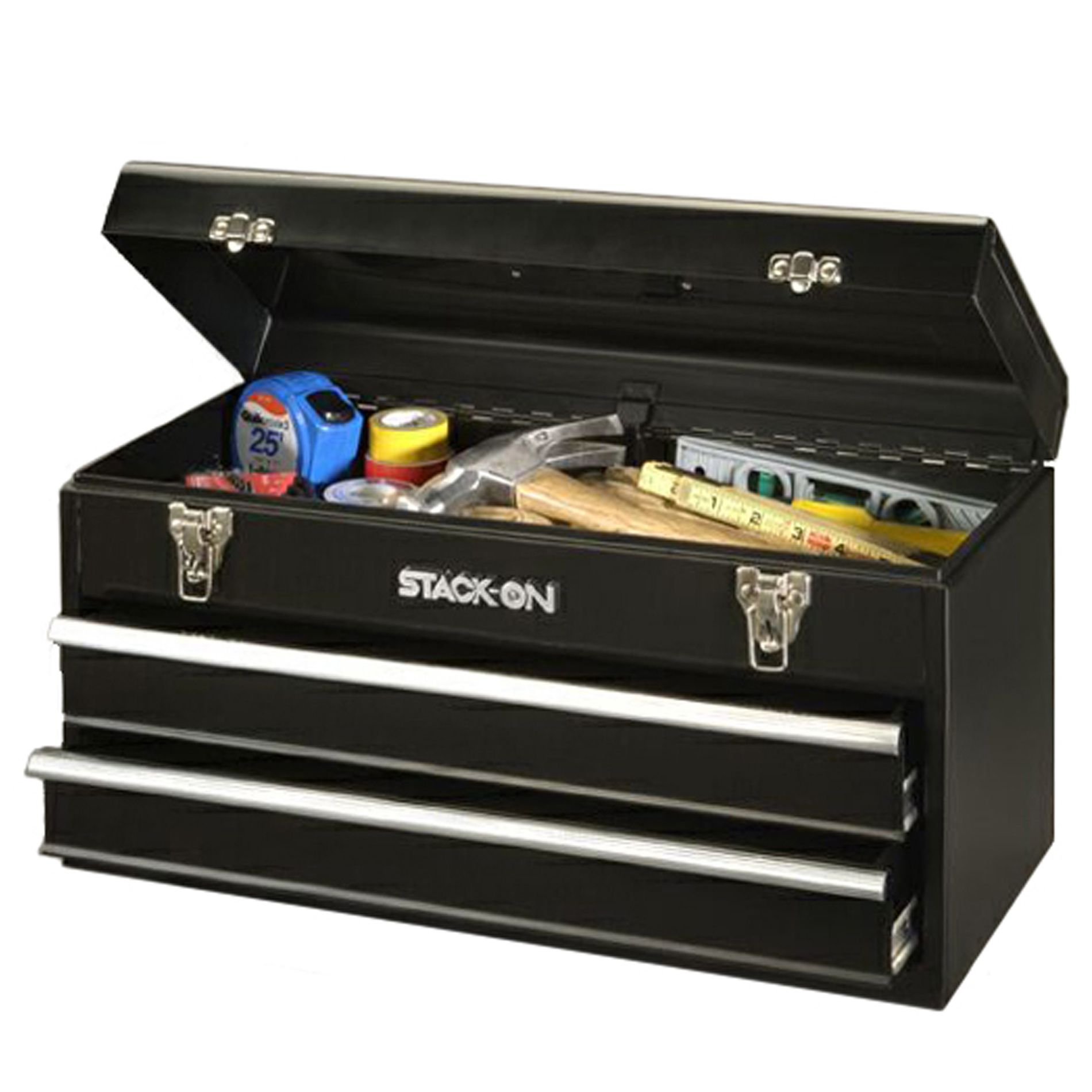 Stack-On 20 in. 2-Drawer All Steel Portable Tool Chest - Black