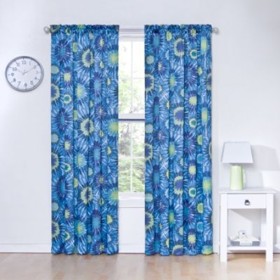 Eclipse Curtains Woodstock Thermapanel Tie Dye Printed Room Darkening Blue at Kmart.com