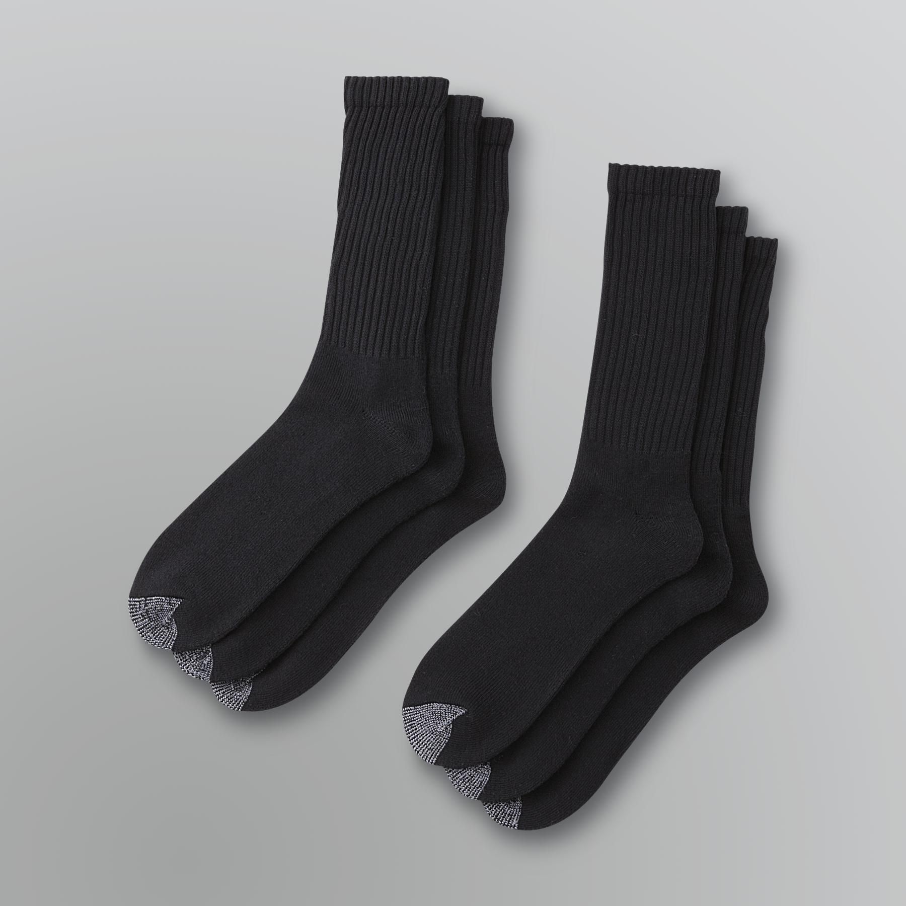 Men's Cushioned Crew Socks - 6 Pair
