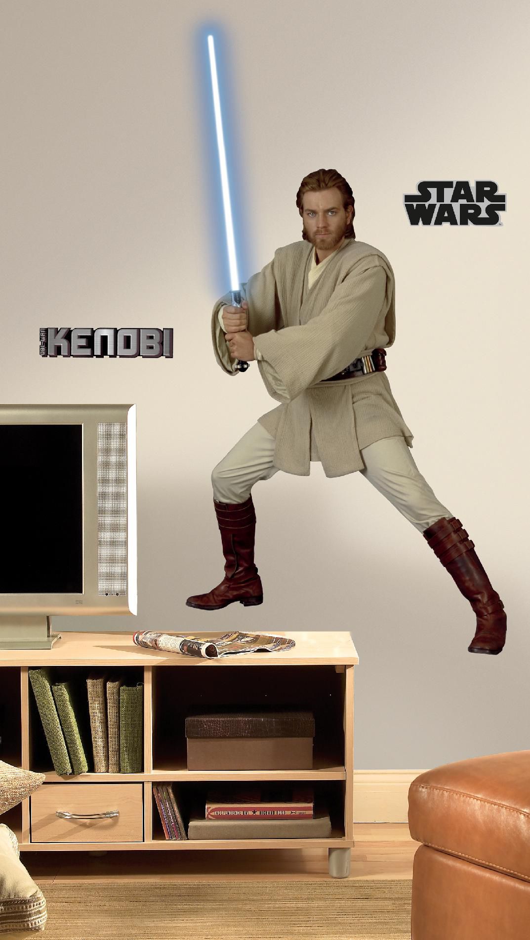 RoomMates&nbsp; Star Wars Episodes 1 - 3 - ObiWan Peel & Stick Giant Wall