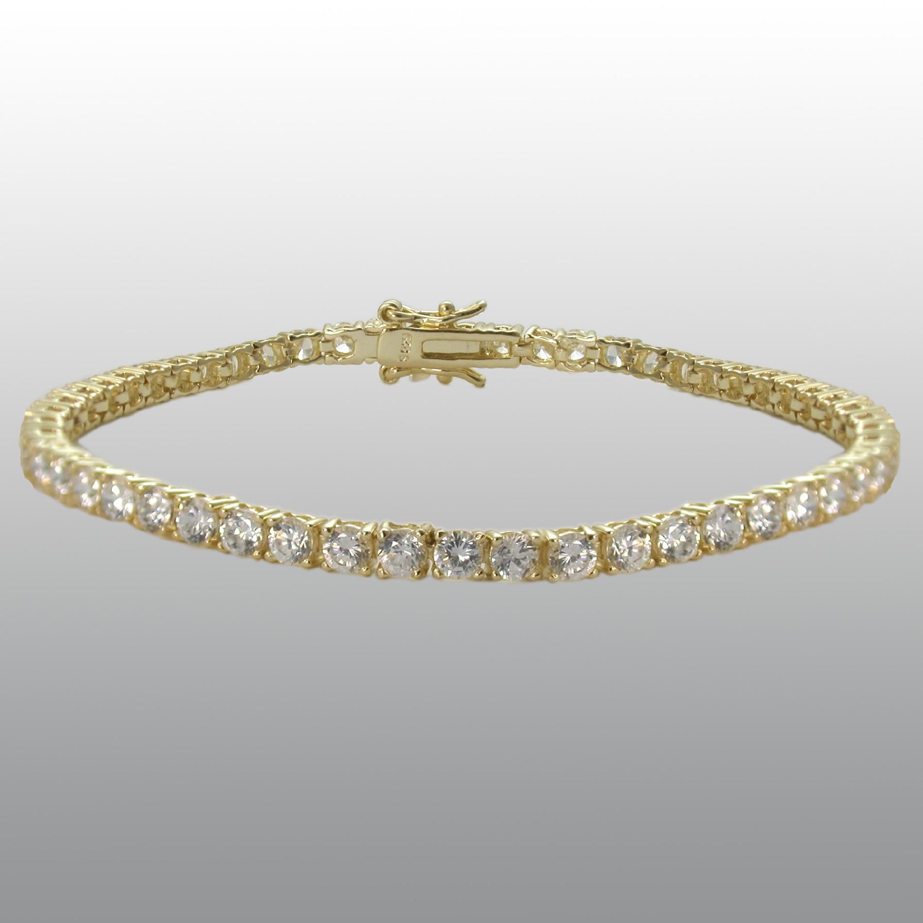 Vedere Le Stelle&trade; gold over silver graduated tennis necklace at Sears.com