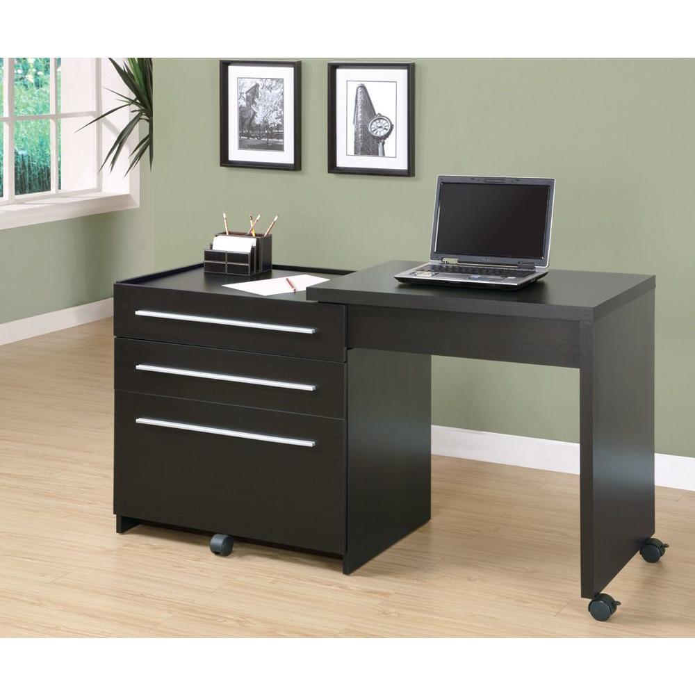 COMPUTER DESK - CAPPUCCINO SLIDE-OUT WITH STORAGE DRAWERS