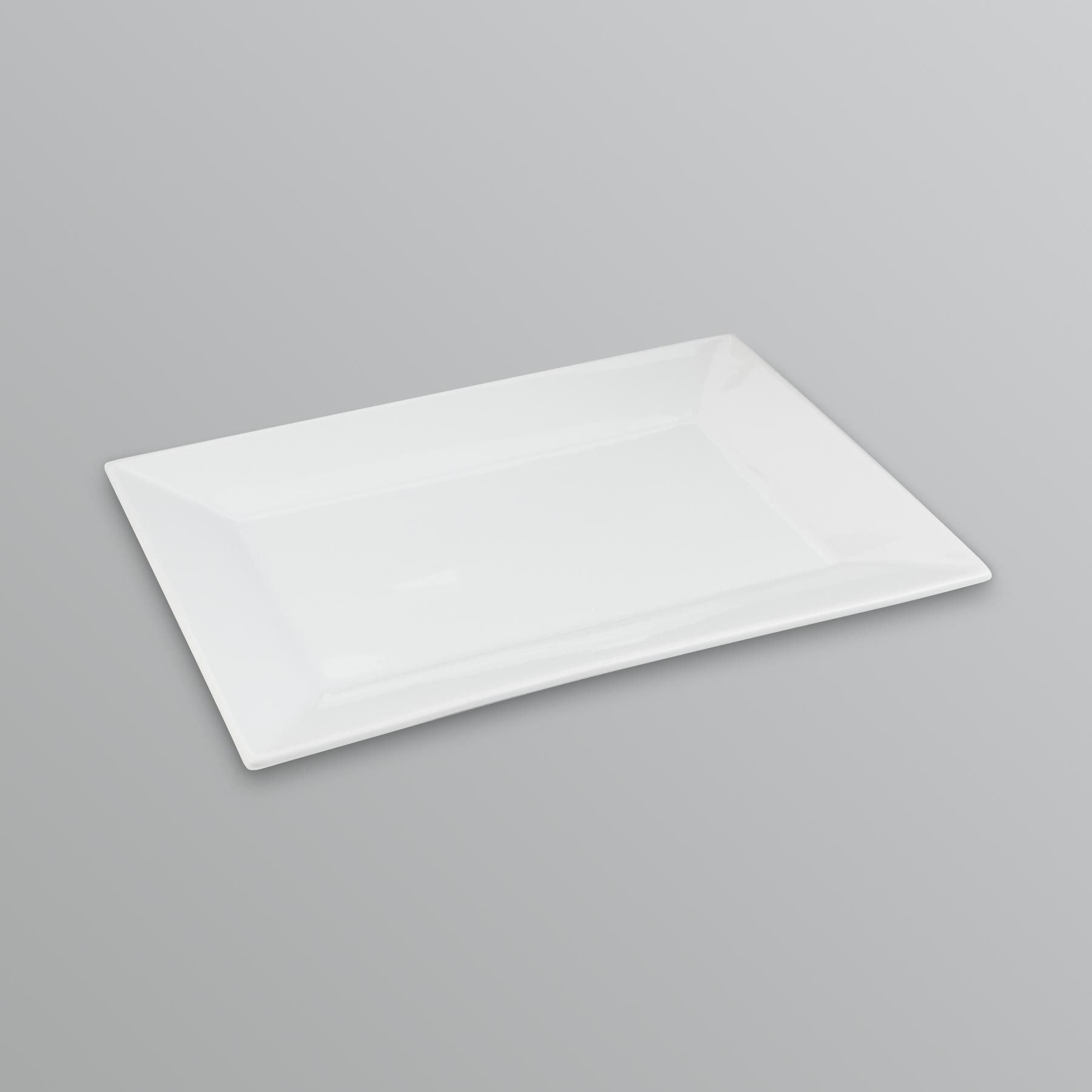 Sandra by Sandra Lee White Glazed Rectangular Platter 15" Home