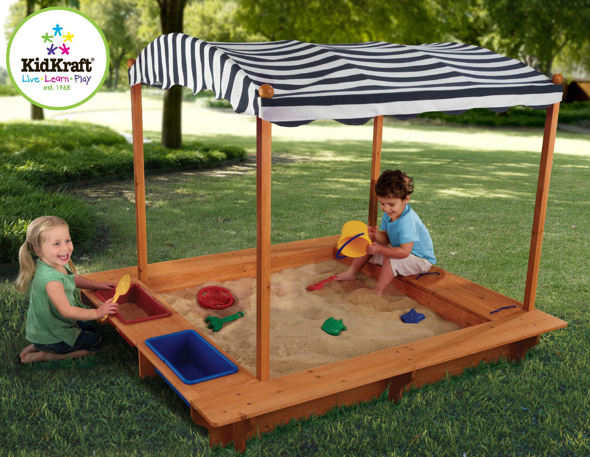 Outdoor Sand Box with Canopy