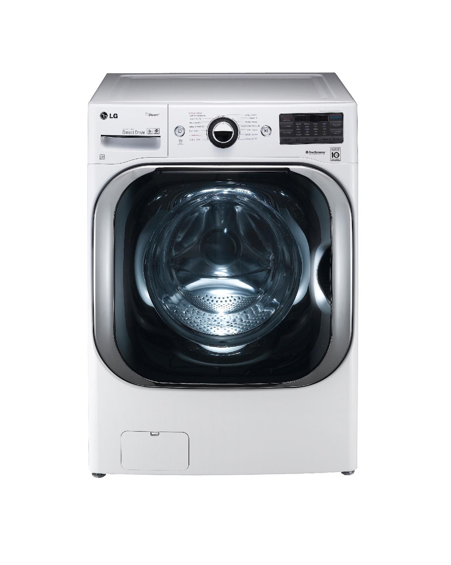 LG 5.1 cu. ft. Mega-Capacity Steam Front- Load Washer - White