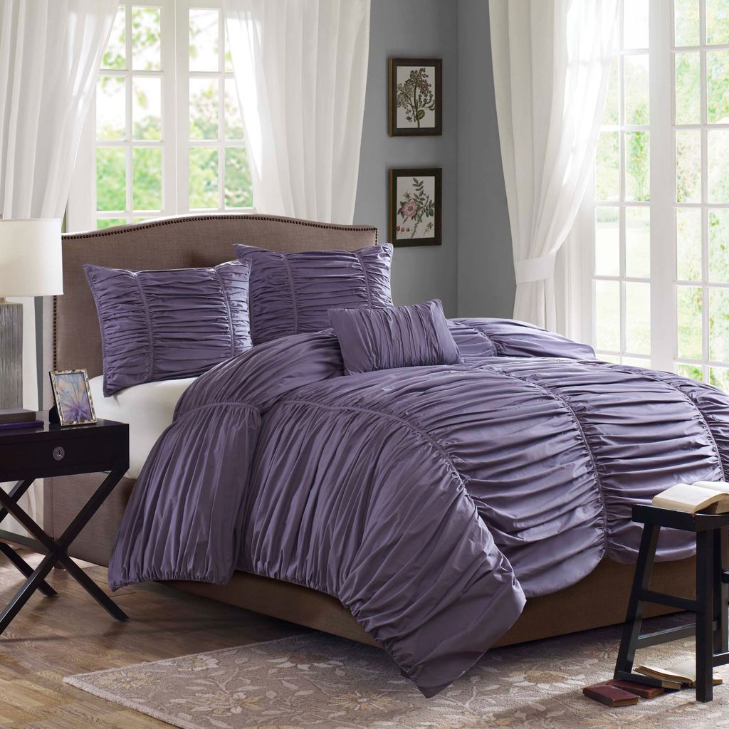 Melrose Plum Queen 4pcs Comforter set