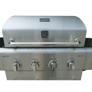 kenmore 4 burner gas grill with storage stainless steel