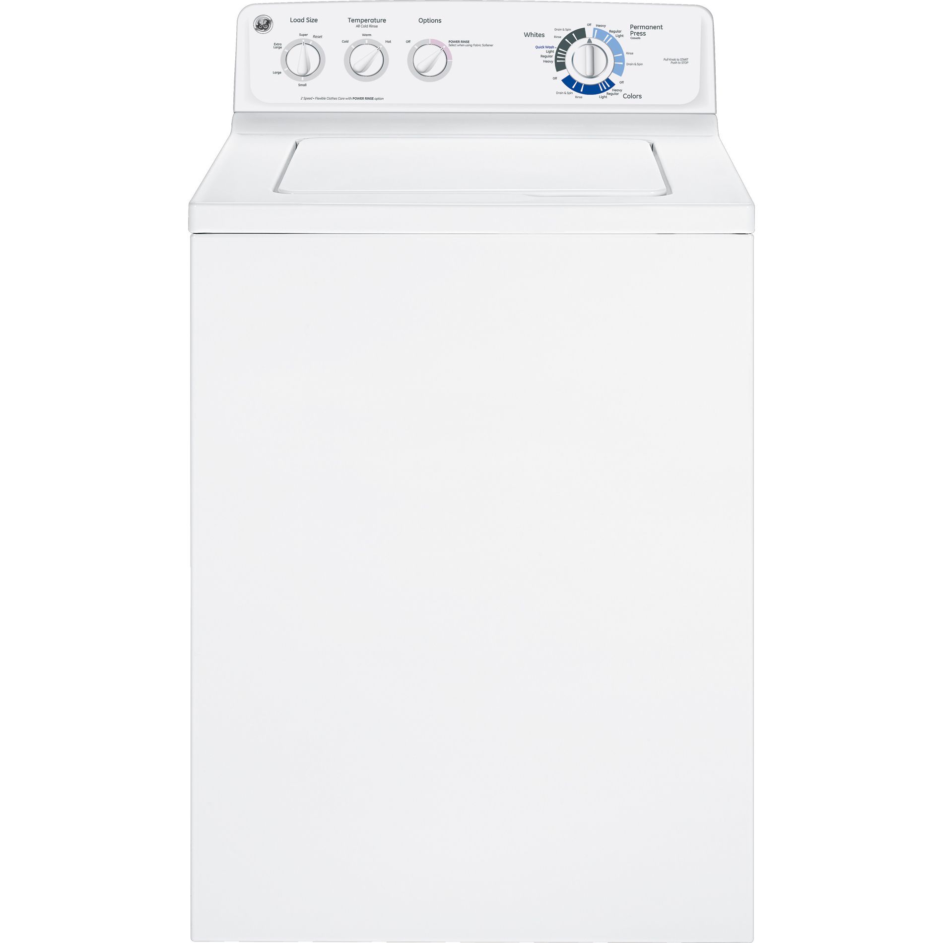GE 3.7 cu. ft. Top Load Washer - White