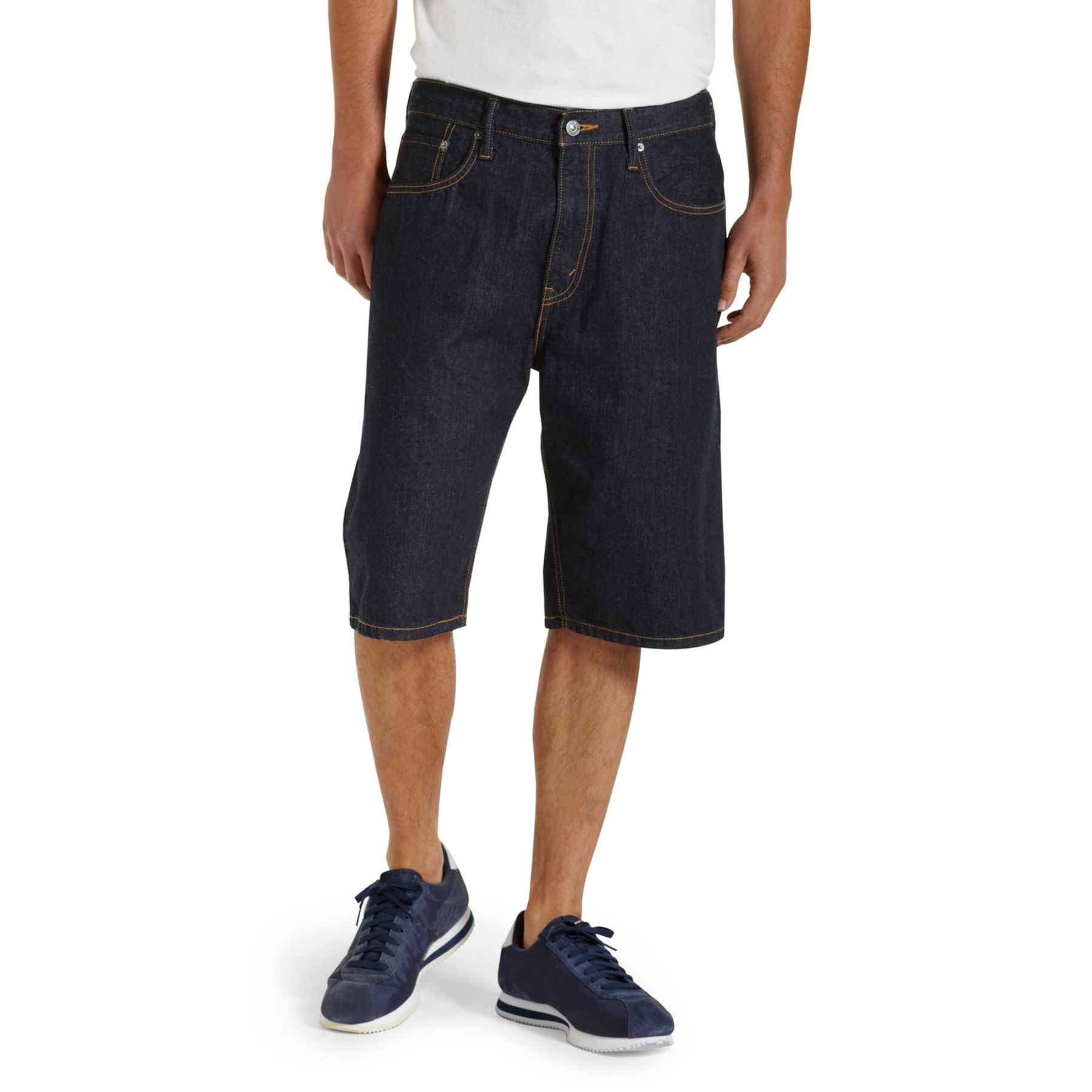UPC 052175407474 product image for Men's Loose and Straight Fit Denim Shorts | upcitemdb.com