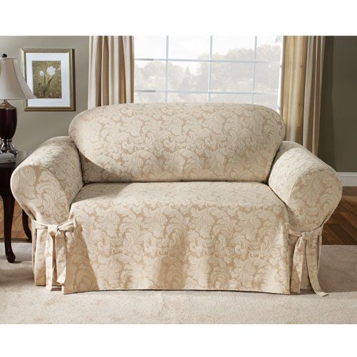 sofa covers sears ~ sure fit scroll champagne sofa home home decor sofa covers sears ~ sure fit scroll champagne sofa home home decor