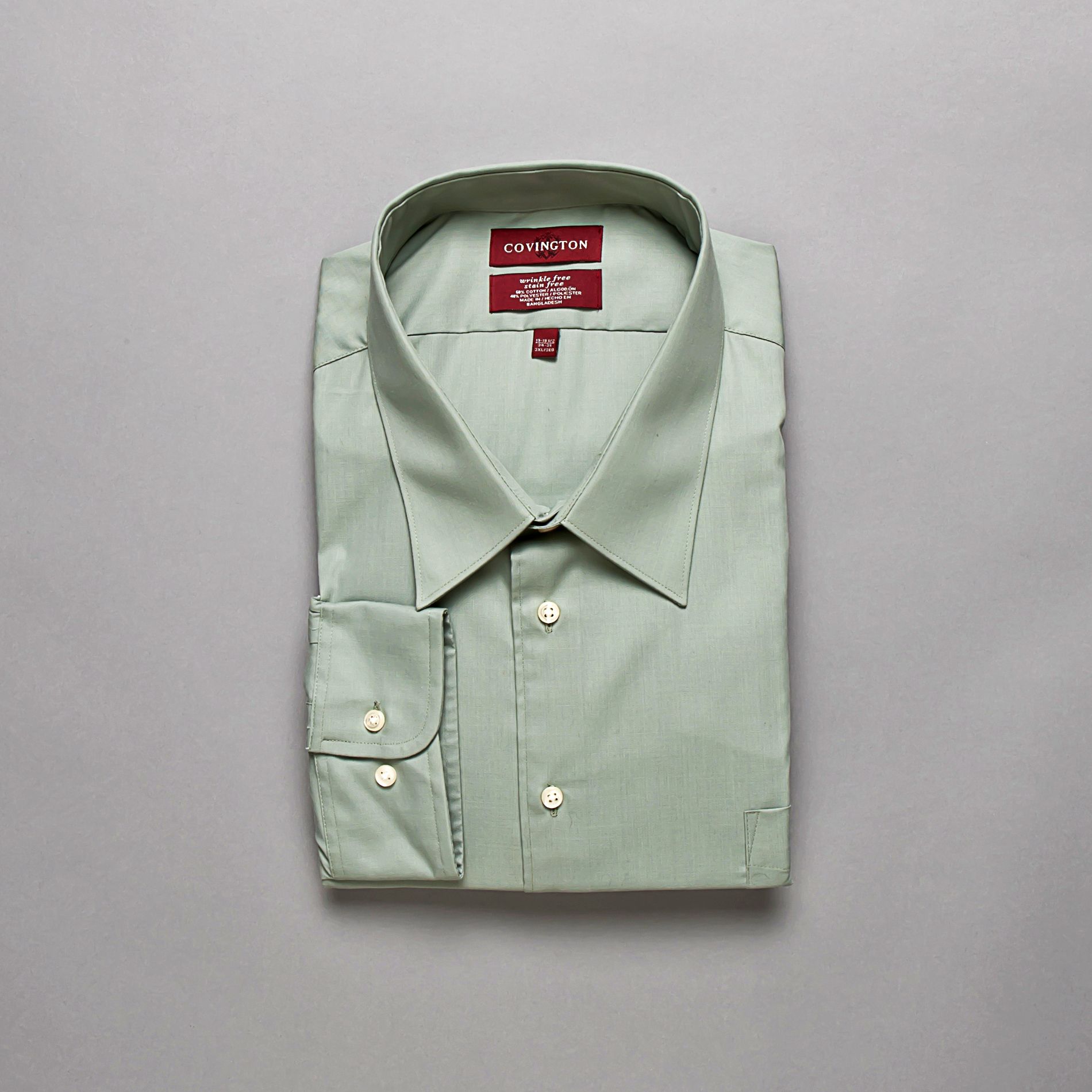 Covington Men’s Shirt Dress Wrinkle Free Long Sleeves - Sage at Sears.com