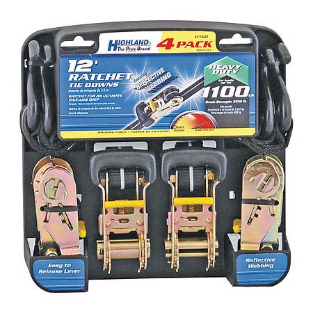 Highland 12' Heavy Duty Ratchet Tie Downs at Kmart.com