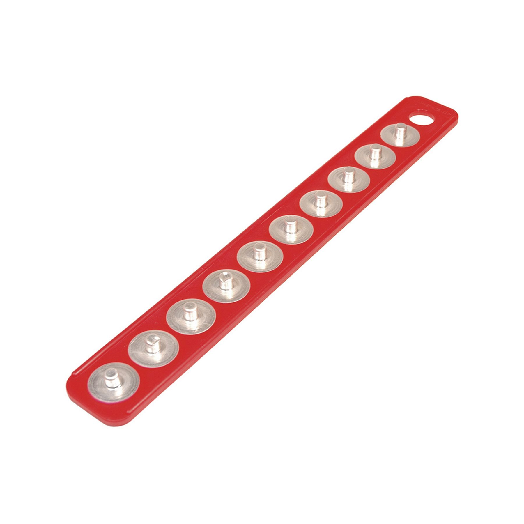 Mag-Clip 1/2 In. Drive 1-7/8 In. x 16-5/8 In. Red Magnetic Socket Holder Strip & 10 Interchangeable Pegs