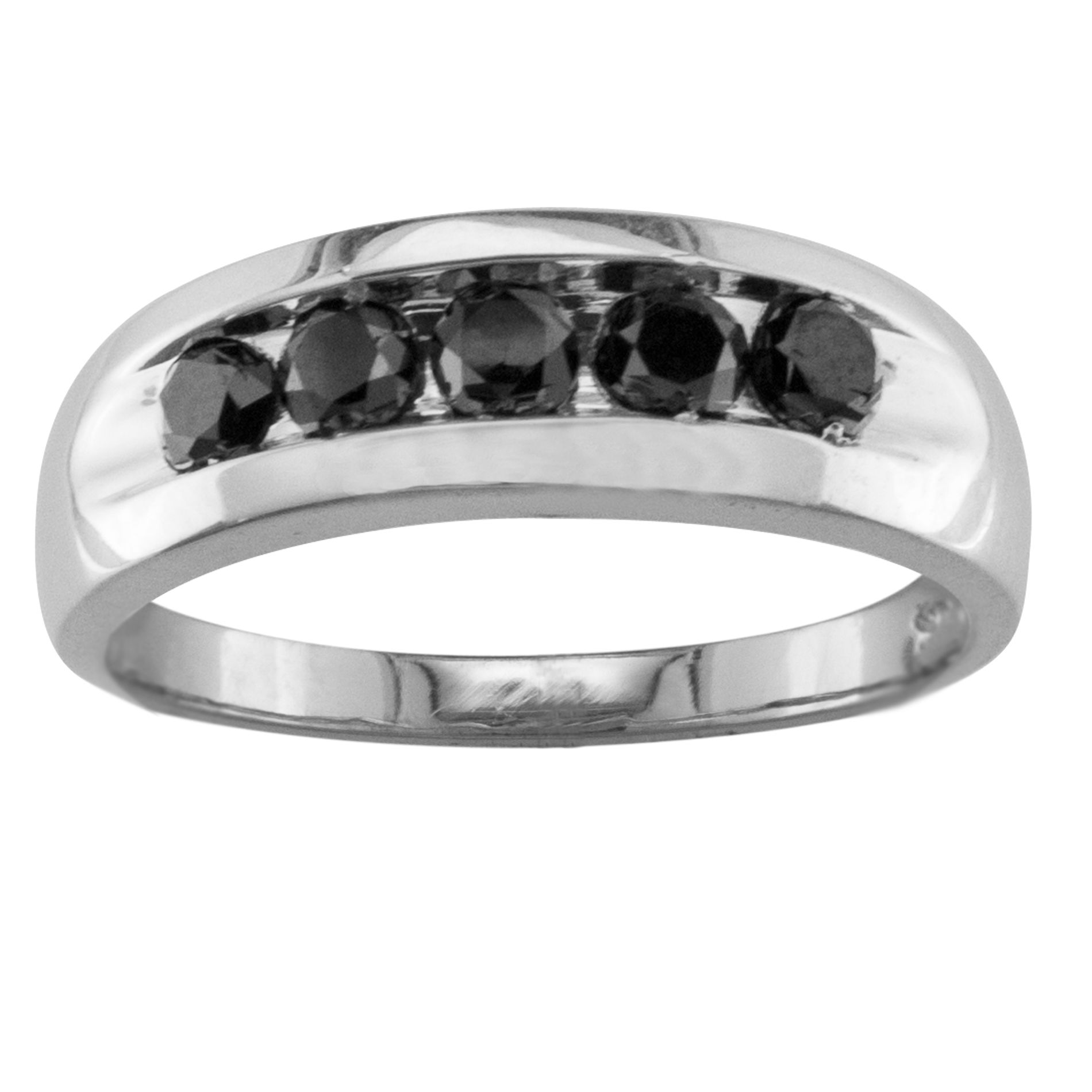 Sterling Silver 1 cttw Black Diamond Men's Ring