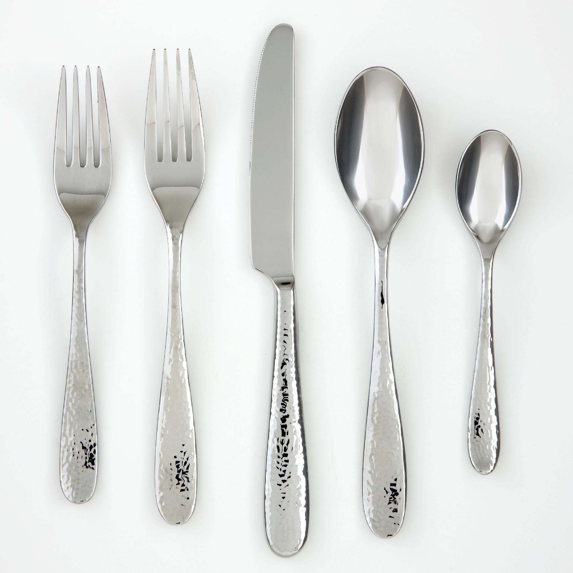 Cambridge 20pc Flatware Rendevous Hammered Mirror - For the Home 