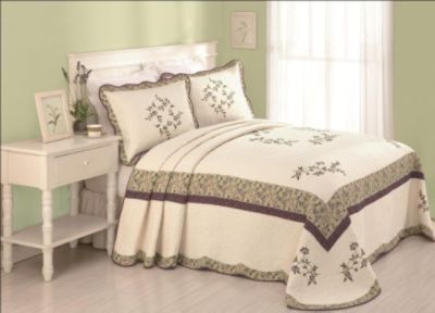 Country Living Embroidered Bedspread - Kristen Ivory King