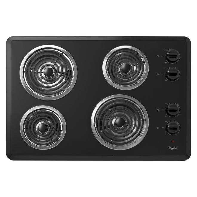 Whirlpool WCC31430AB 30" Electric Cooktop with DishwasherSafe