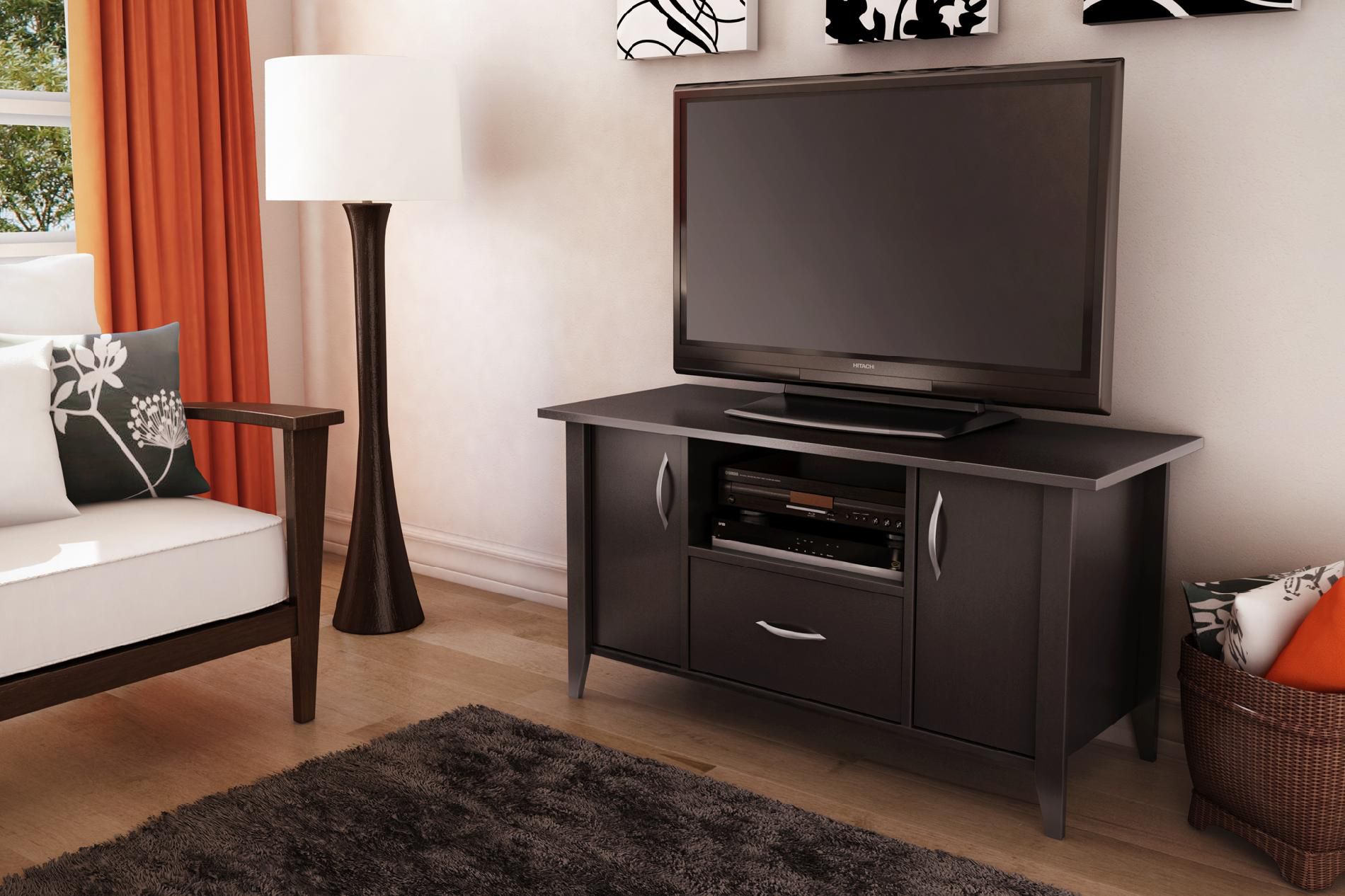 Classic View TV Stand in Chocolate                                                                                               at mygofer.com