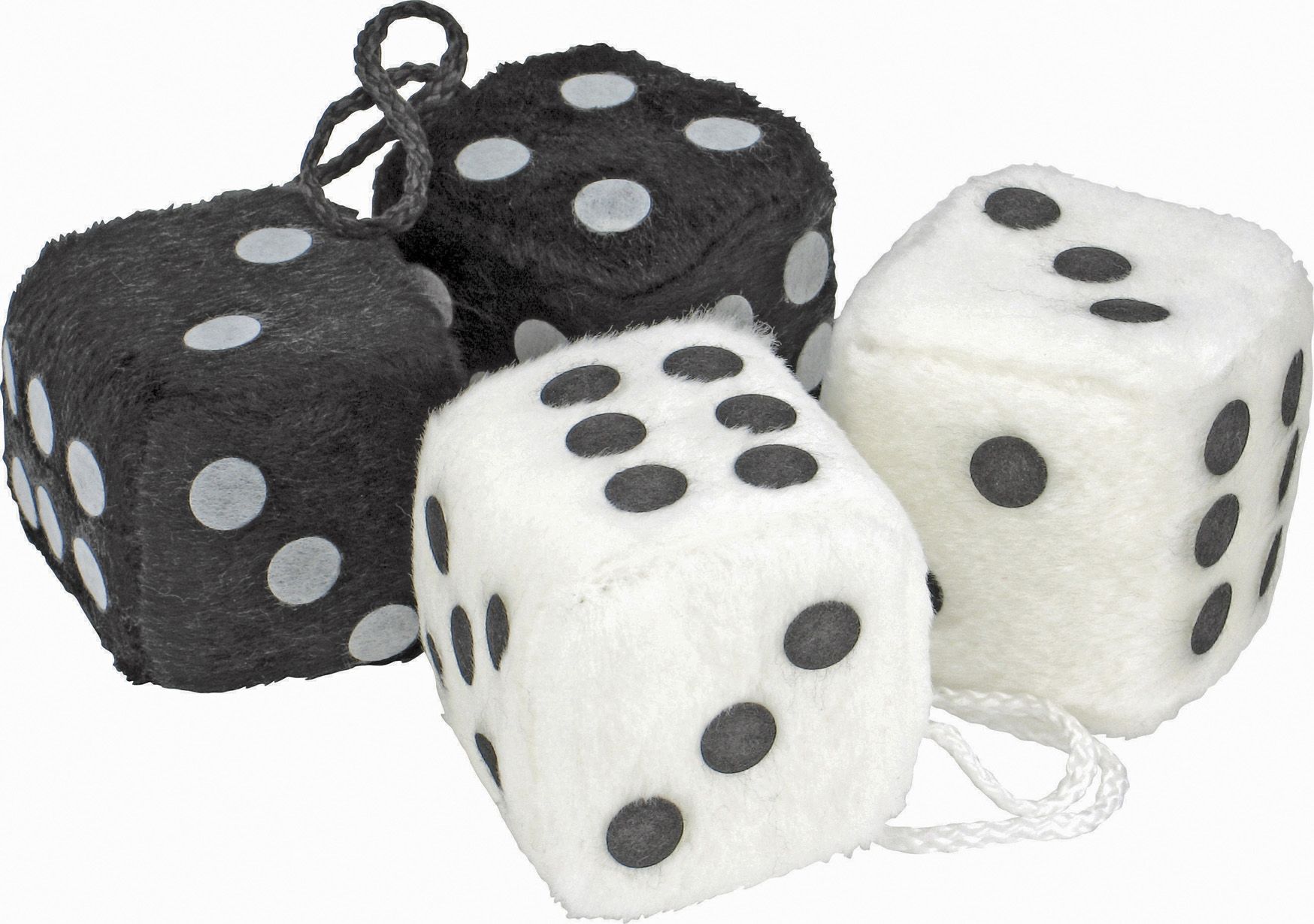 Assorted Fuzzy Dice Black/white and White/Black at Kmart.com