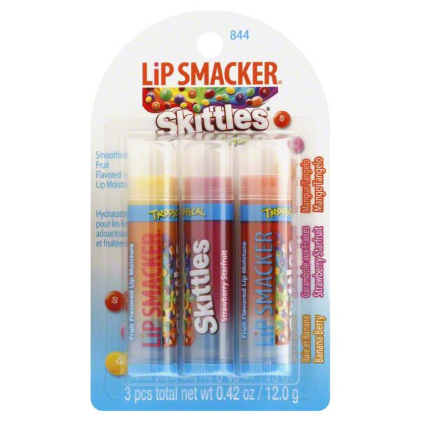 Bonne Bell Lip Smackers Tropical Skittles Lip Balm, Smoothing Fruit Flavored 844, 3 tubes [0.42 oz (12 g)] at Kmart.com
