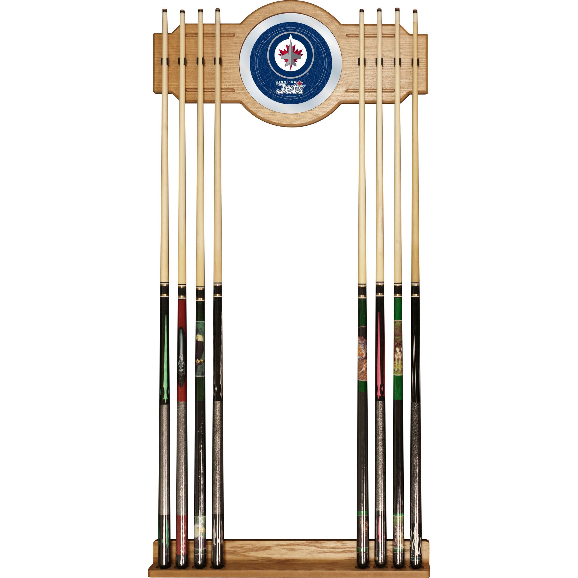 Trademark NHL Winnipeg Jets 2 piece Wood and Mirror Wall Cue Rack at Kmart.com