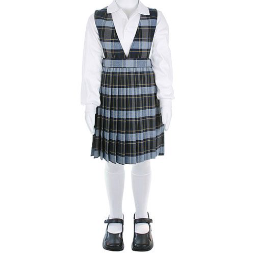 @ School by French Toast (Size 7-20) Plaid V-Neck Pleated Jumper at Kmart.com