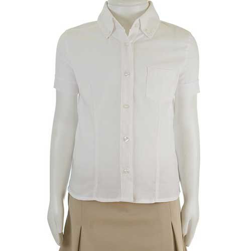 @ School by French Toast (Size 7-20) Girl's Short Sleeve Oxford Blouse with Darts at Kmart.com
