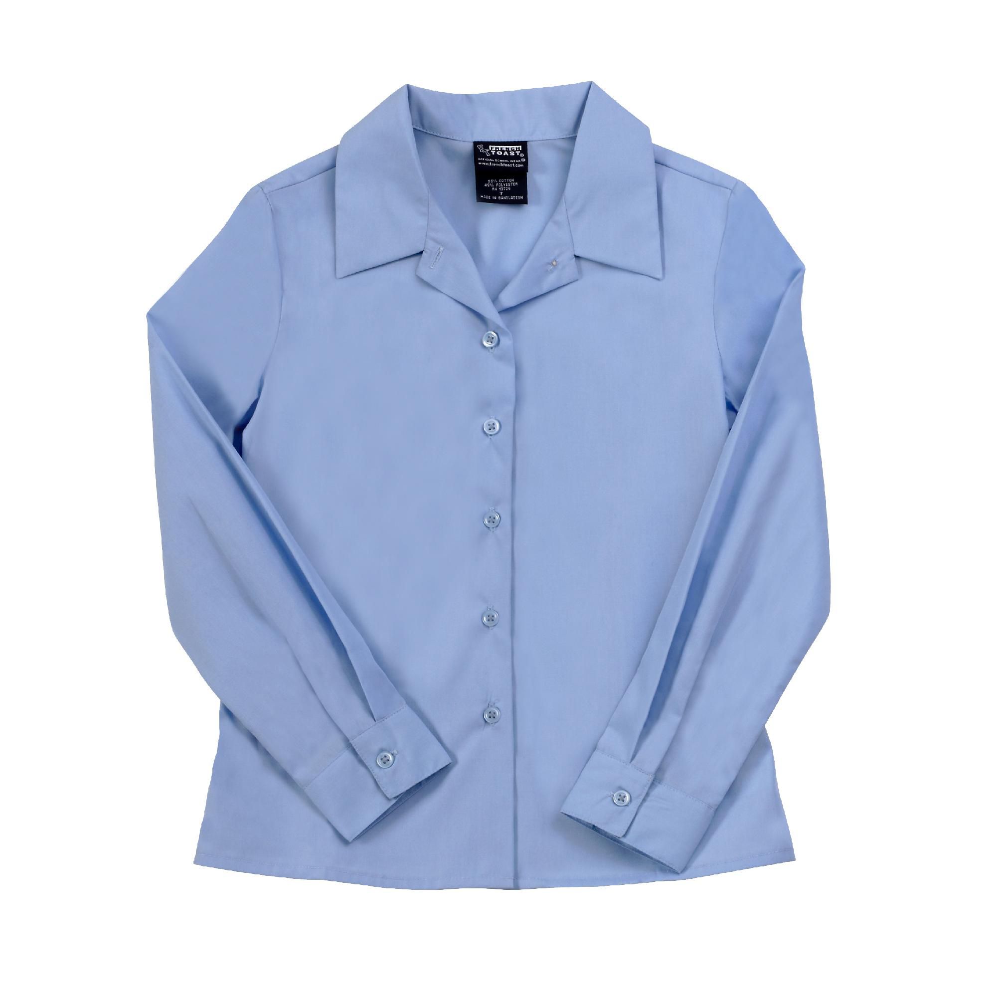 @ School by French Toast (Size 7-20) Long-Sleeve Pointy Collar Blouse (Feminine Fit) at Kmart.com