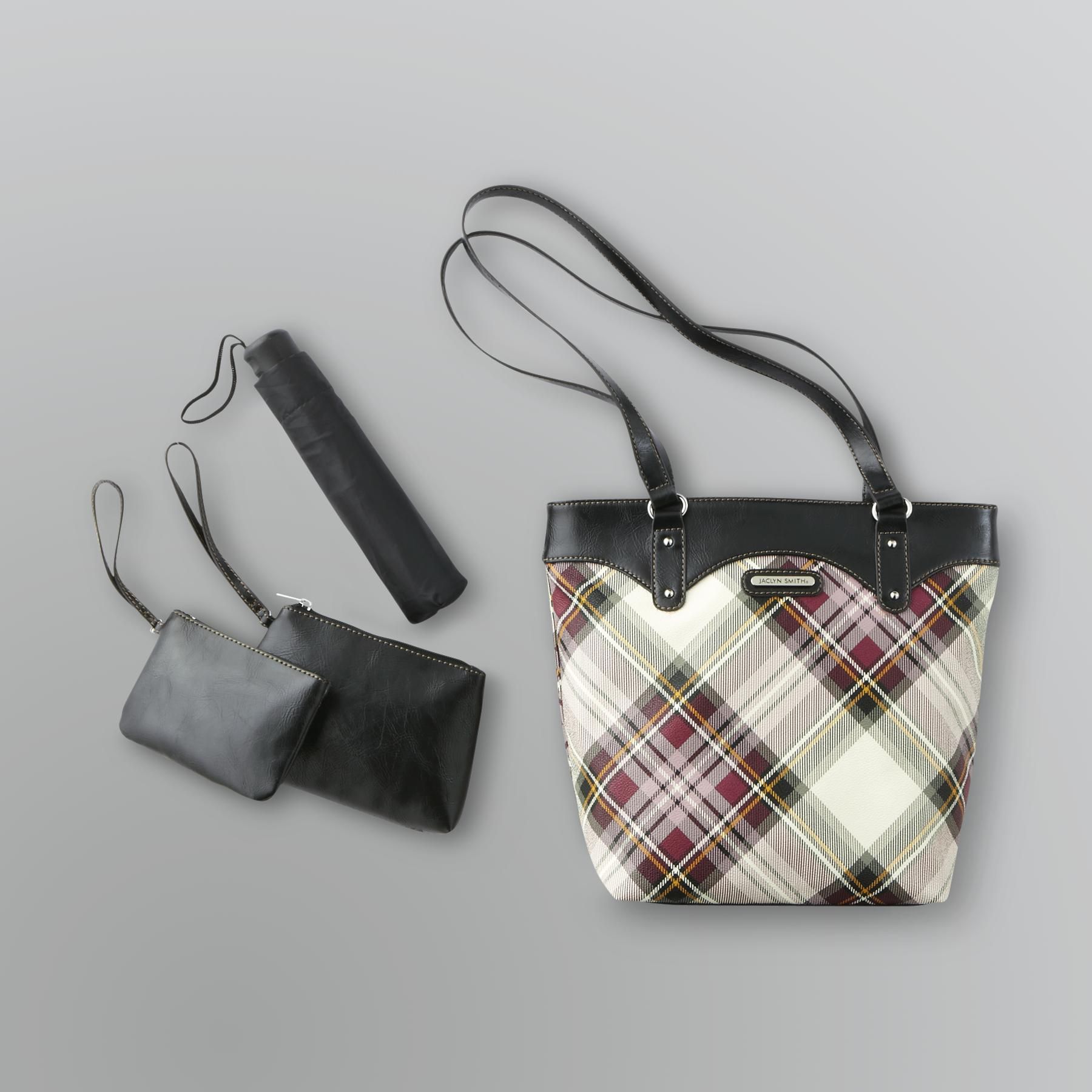 Jaclyn Smith Plaid Supertote Hobo Bag at Kmart.com
