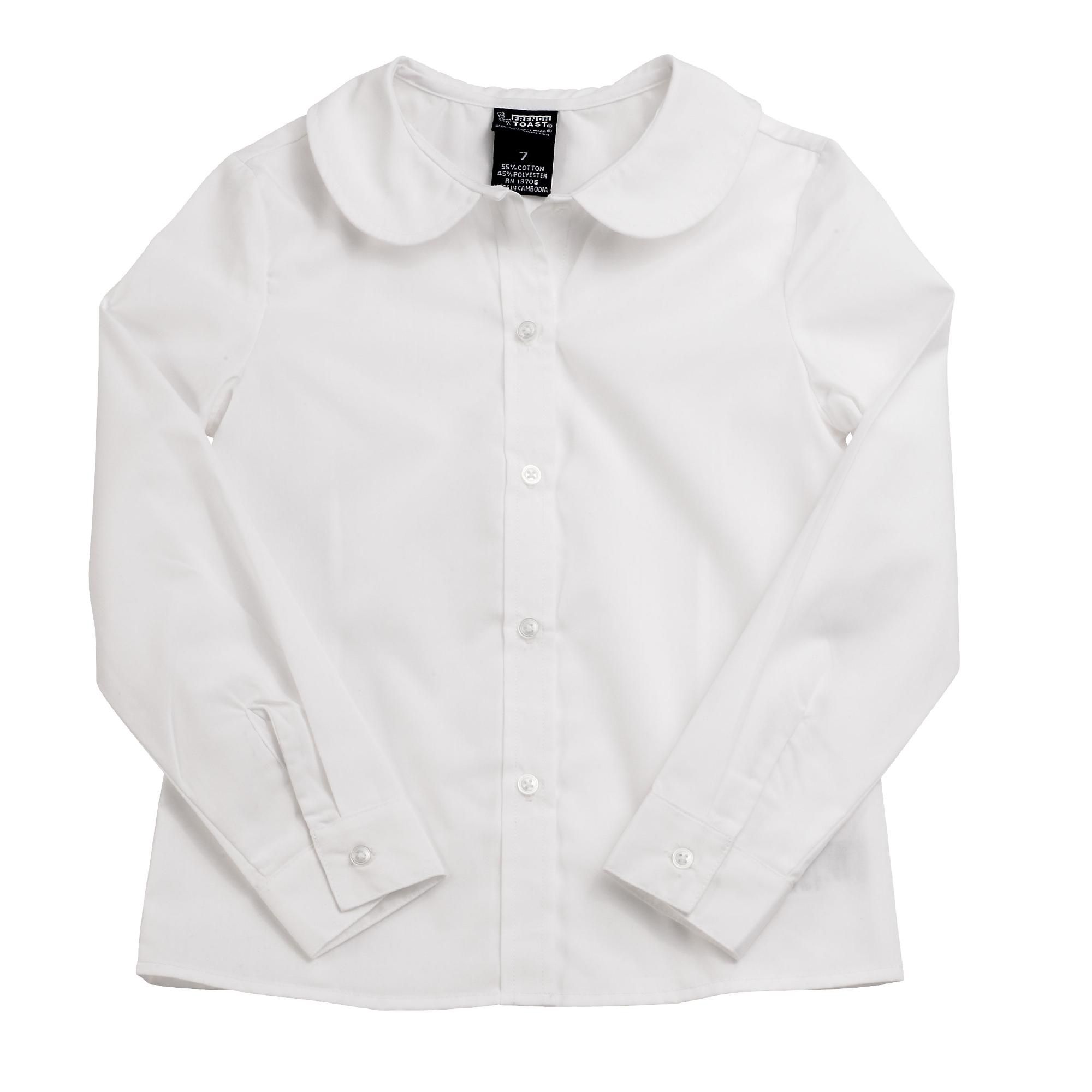 At School by French Toast Girls 7-14 Long Sleeve Peter-Pan Blouse (Feminine Fit) White at Kmart.com