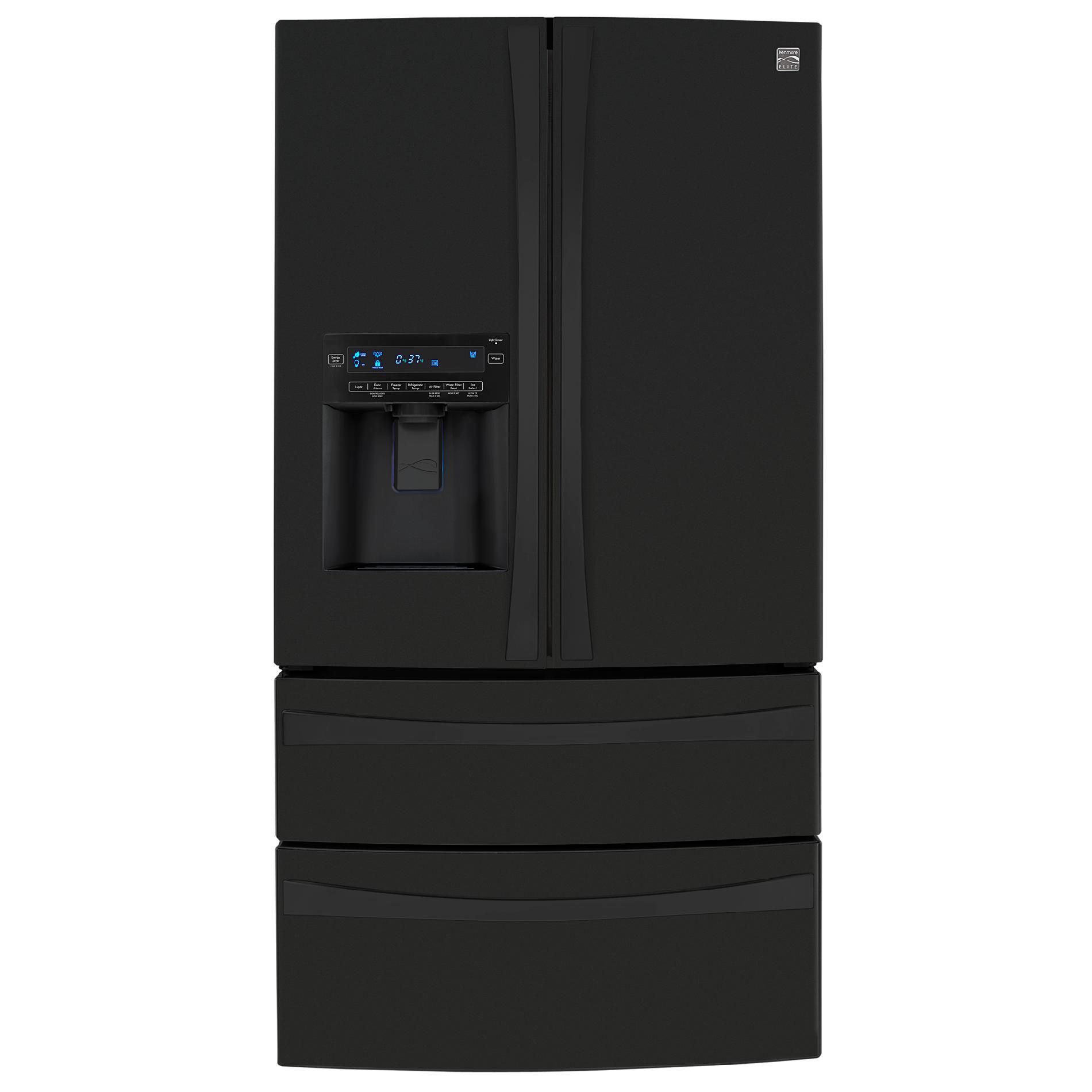 Kenmore Elite 31.0 cu. ft. Dual-Freezer French-Door Bottom-Freezer Refrigerator - Black at Sears.com