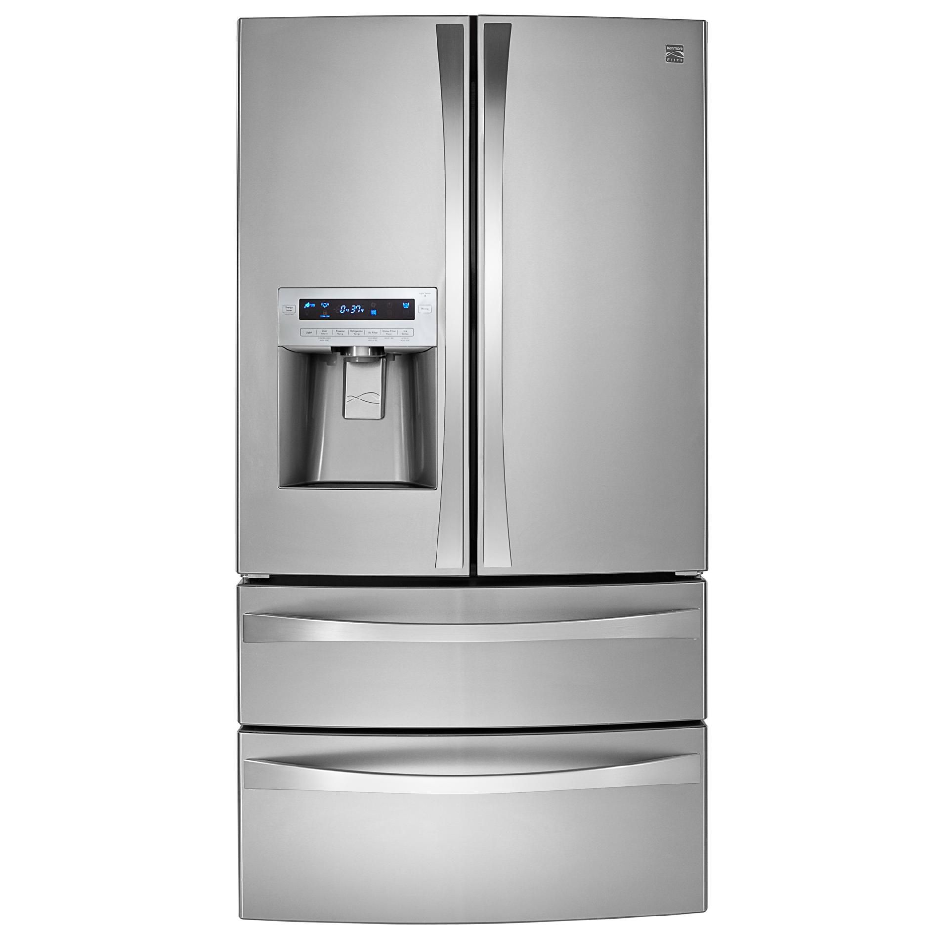 Kenmore Elite 31.0 cu. ft. Dual-Freezer French-Door Bottom-Freezer Refrigerator - Stainless Steel