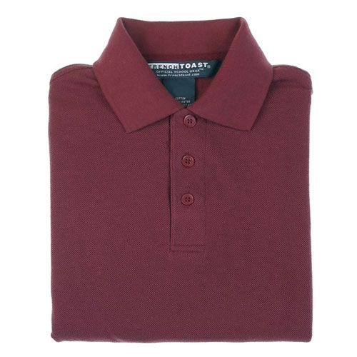 Unisex Plus/Husky Short Sleeve Pique Polo Shirt (Burgundy 18)