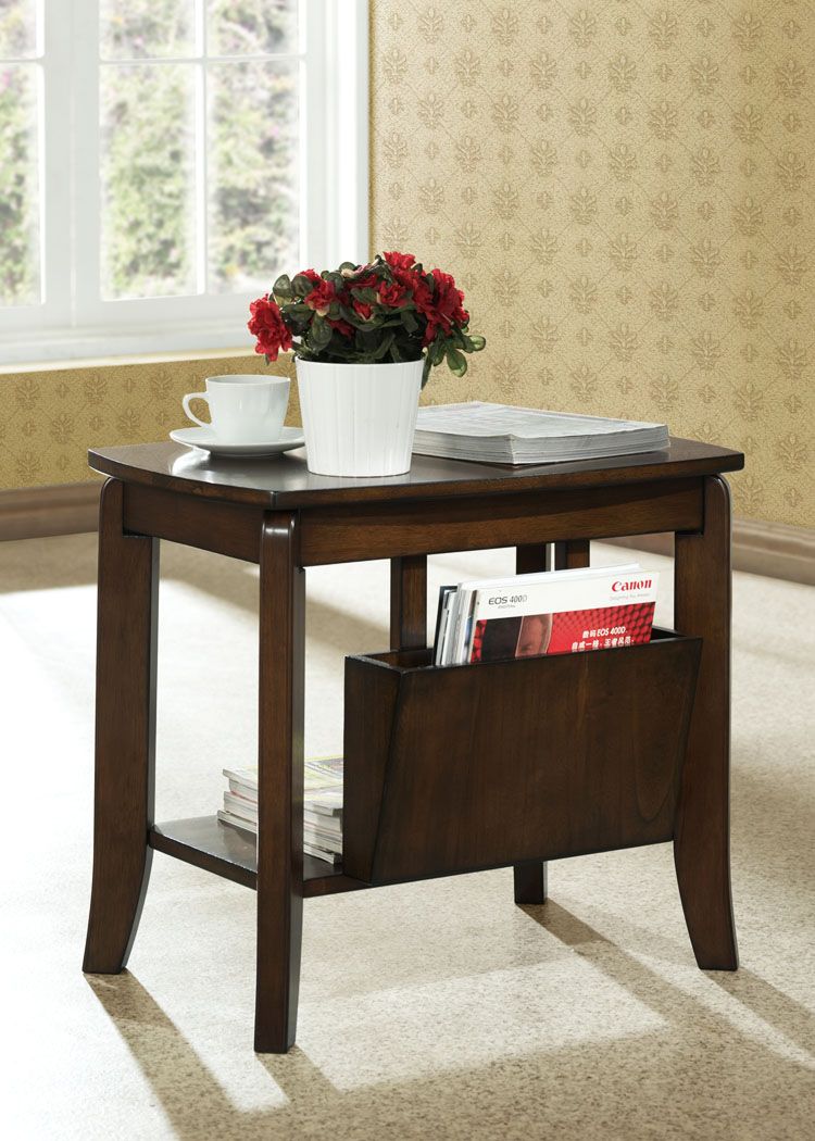 ACCENT TABLE - WALNUT SOLID-TOP