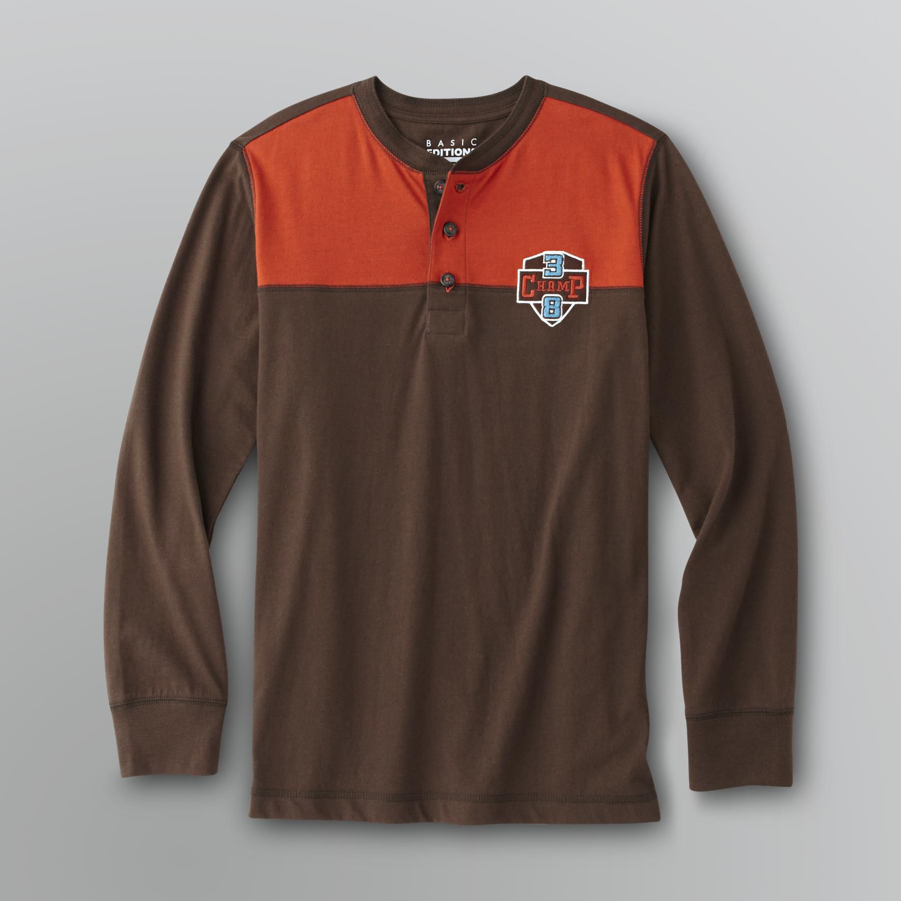 Basic Editions Boy's Pieced Henley Shirt at Kmart.com