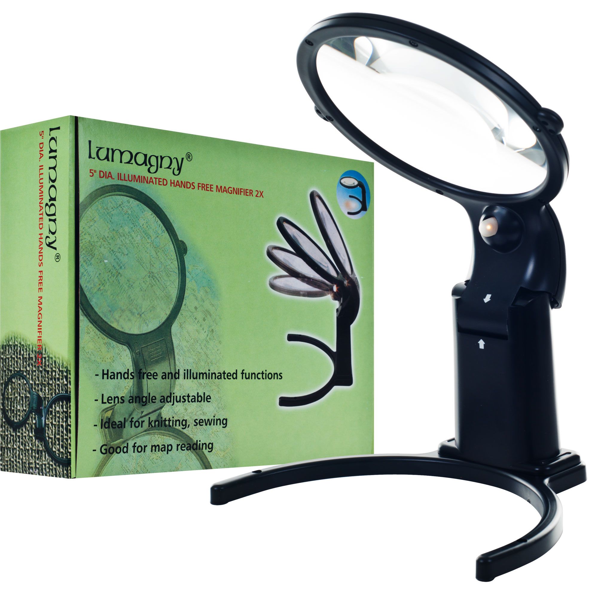 Trademark Tools Lumagny 5 inch Dial Hands Free 2X Magnifier by Trademark Tool at Kmart.com
