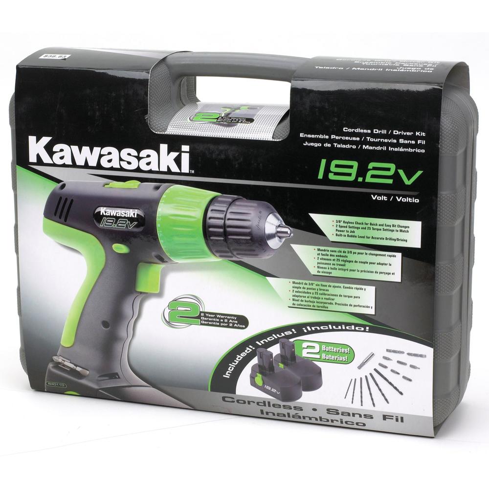 19.2V 2 Speed Cordless Drill with 2 Batteries