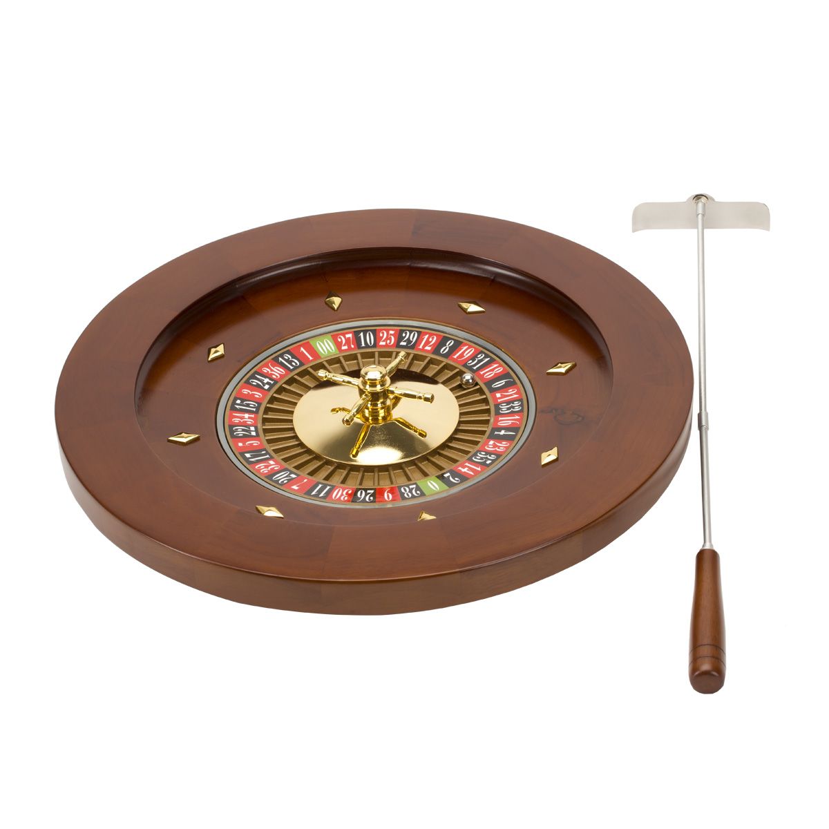 16" Deluxe Wooden Roulette with Rake