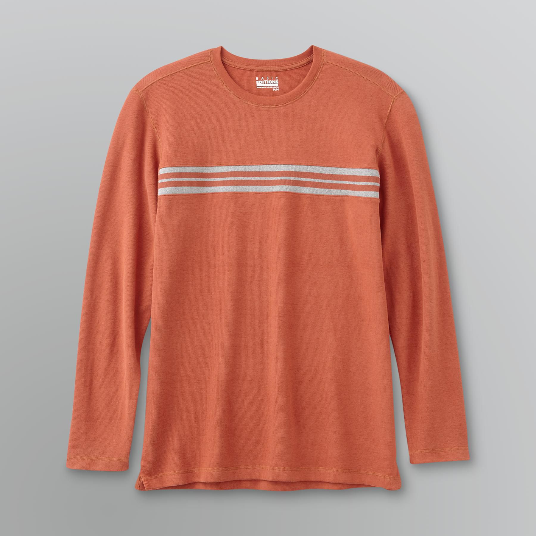 Basic Editions Men's Crew Neck Striped Shirt at Kmart.com