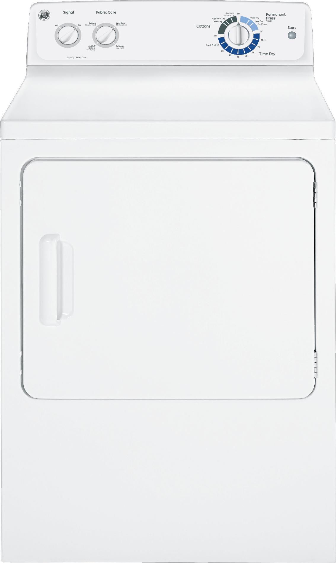 GE 6.0 cu. ft. Electric Dryer - White 6.0 cu.ft. - 6.9 cu.ft.