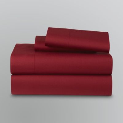 300-thread count Wrinkle Free Sheet Set - Red