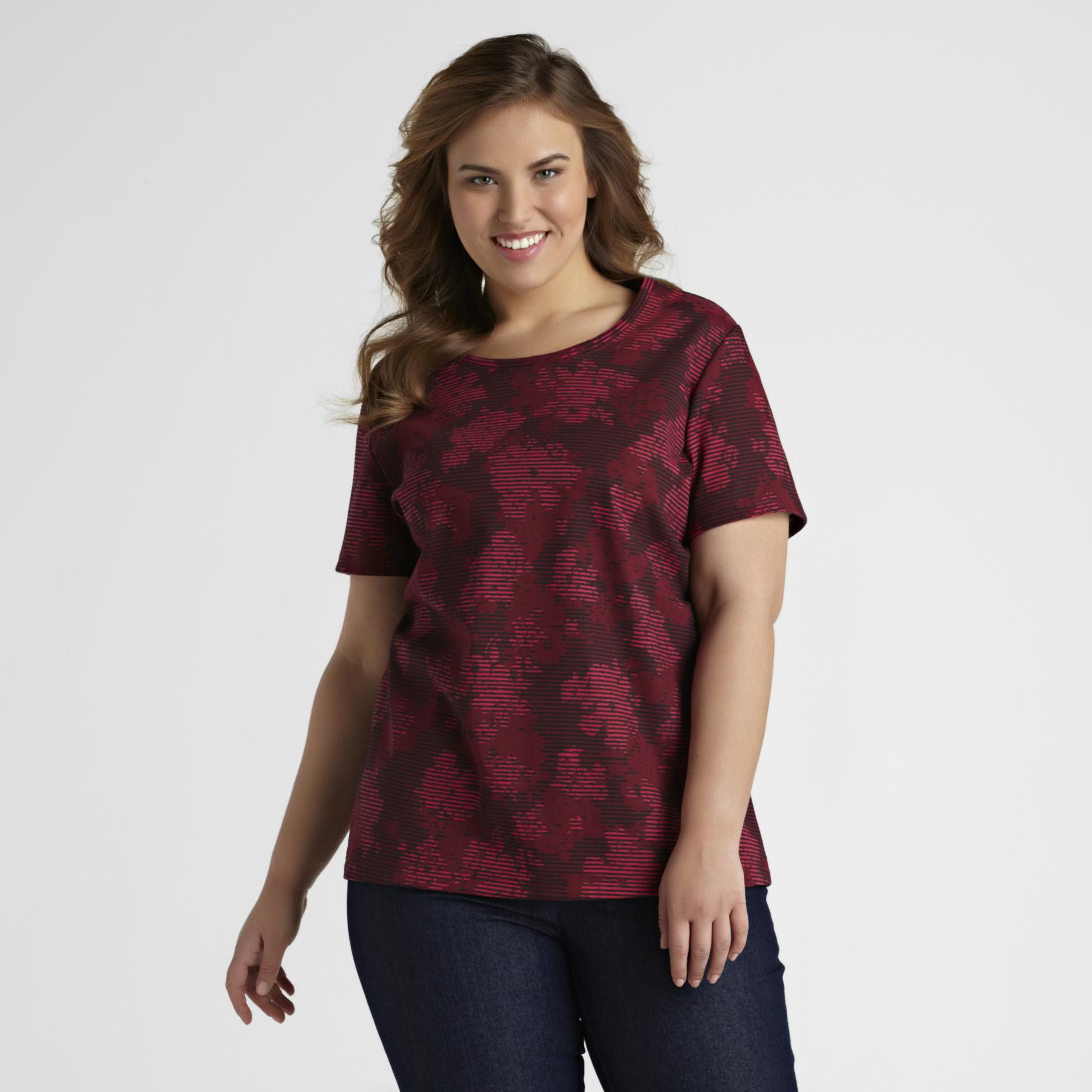 Basic Editions Women's Tropical T-Shirt at Kmart.com