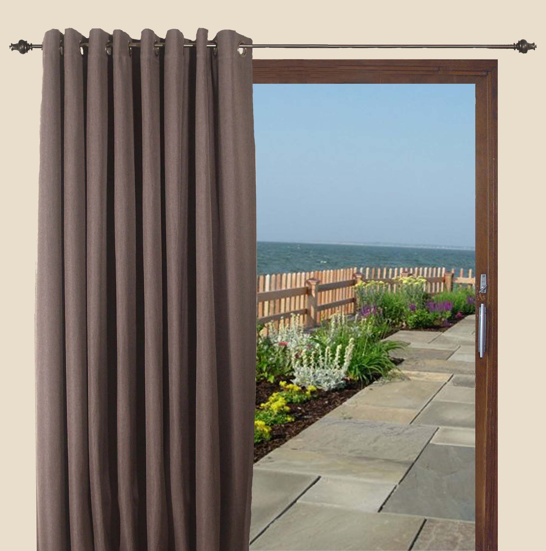 Ricardo Trading Canvas Blackout Grommet Pattio Panel w/wand 112x84 French Roast at Sears.com