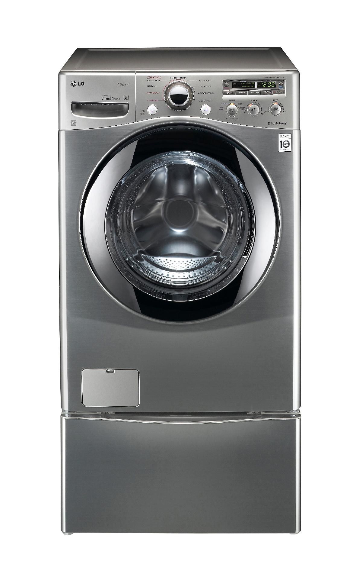 LG 3.6 Cu. Ft. Steam Front Load Washer with w/Cold Wash - Graphite Steel