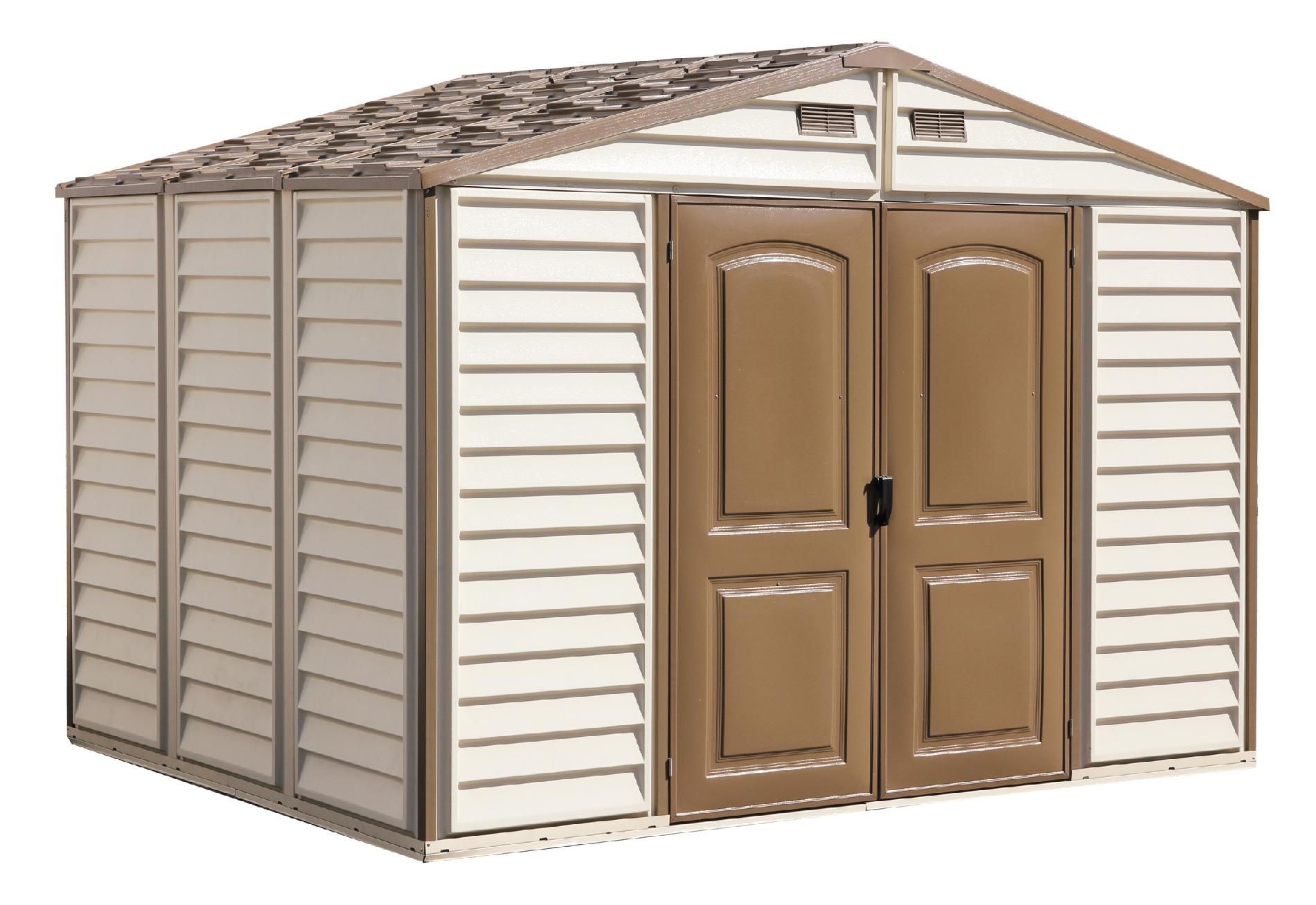  retardant shed with a galvanized steel interior supporting structure