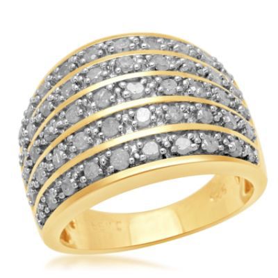 1 cttw 5 Row Diamond Band Ring