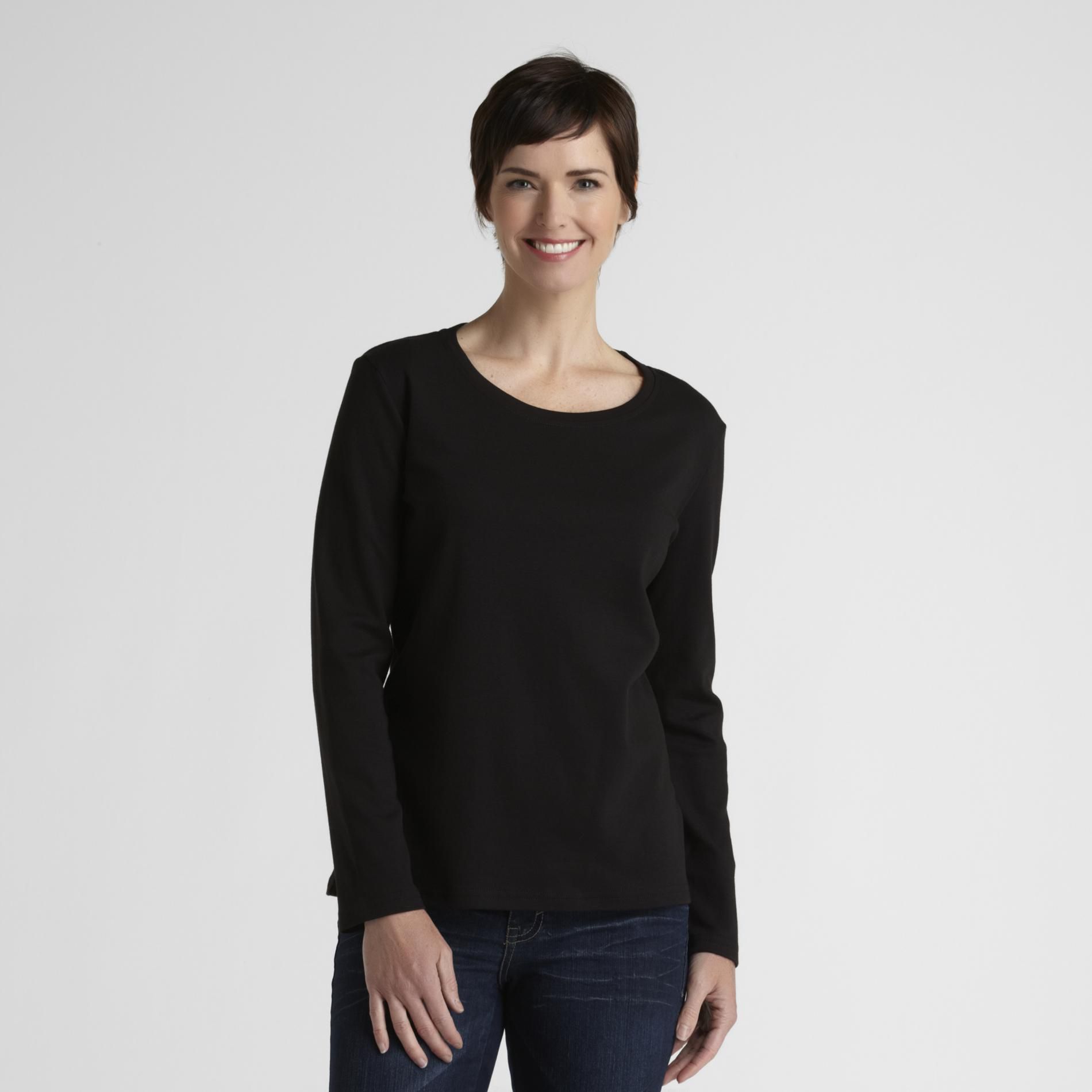 Laura Scott Women's Long-Sleeve Crew Neck T-Shirt at Kmart.com