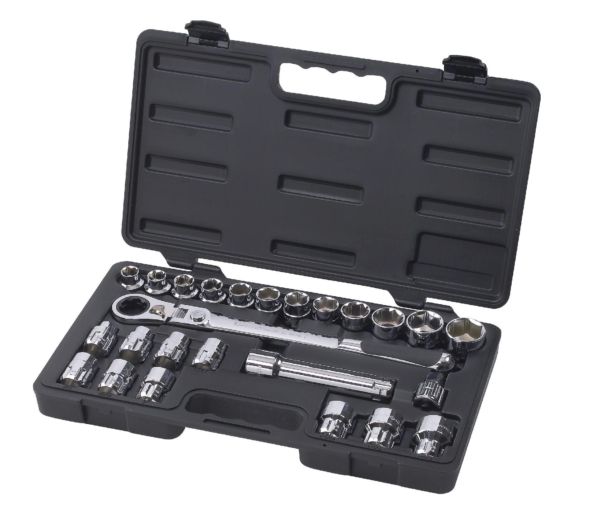 UPC 082171891229 product image for 891226 25pc 1/2-inch Drive Pass Thru Socket Set with Locking Flex Ratchet; SAE & | upcitemdb.com