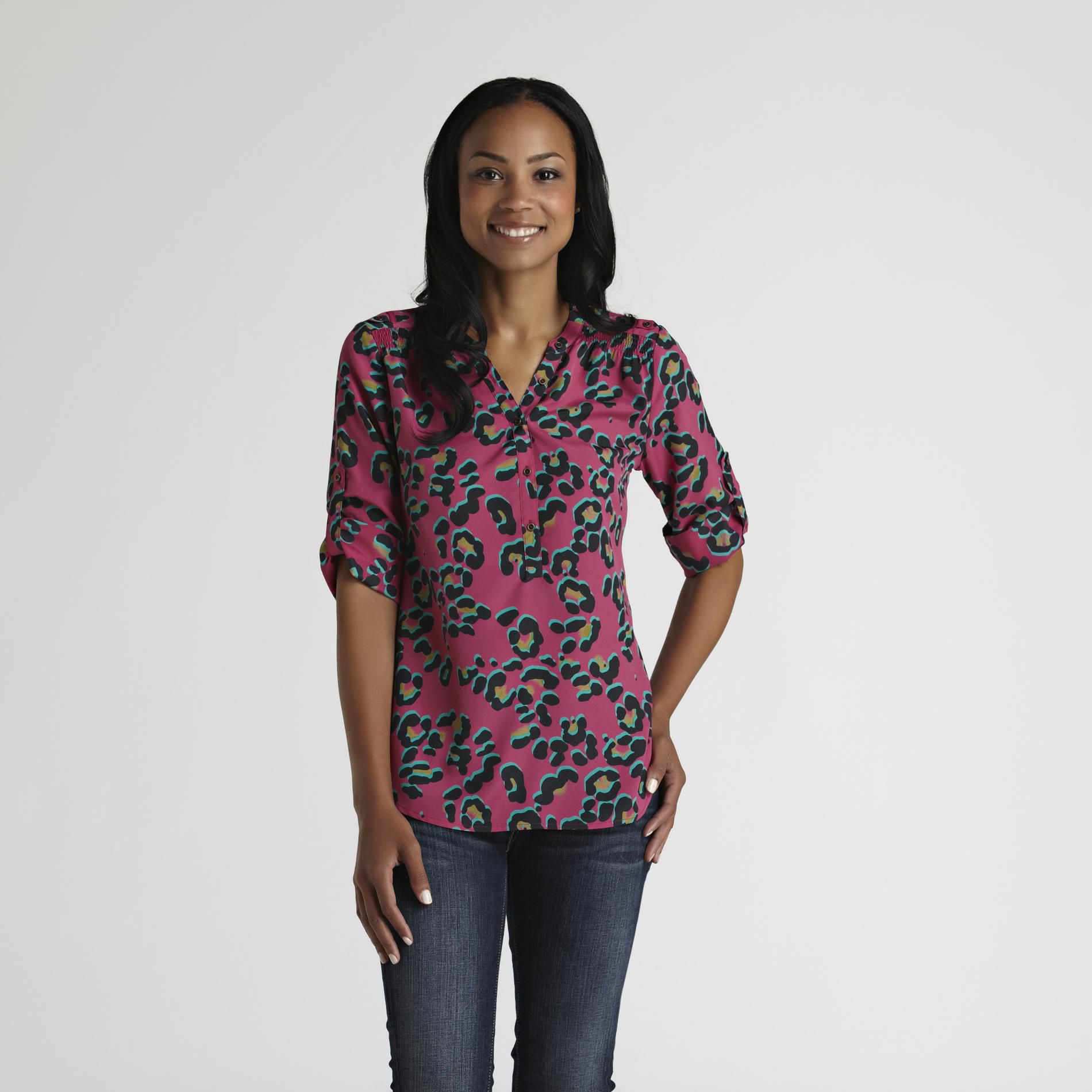 Attention Women's Bold Graphic Blouse at Kmart.com