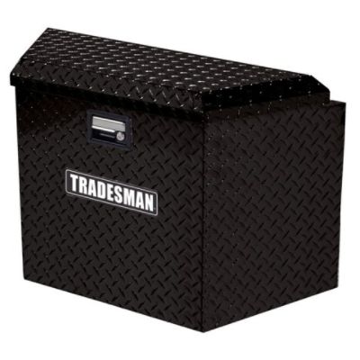 Tradesman TAL21TTBBK 21-Inch Aluminum Trailer Tongue Truck Box  Diamond Plated  Black
